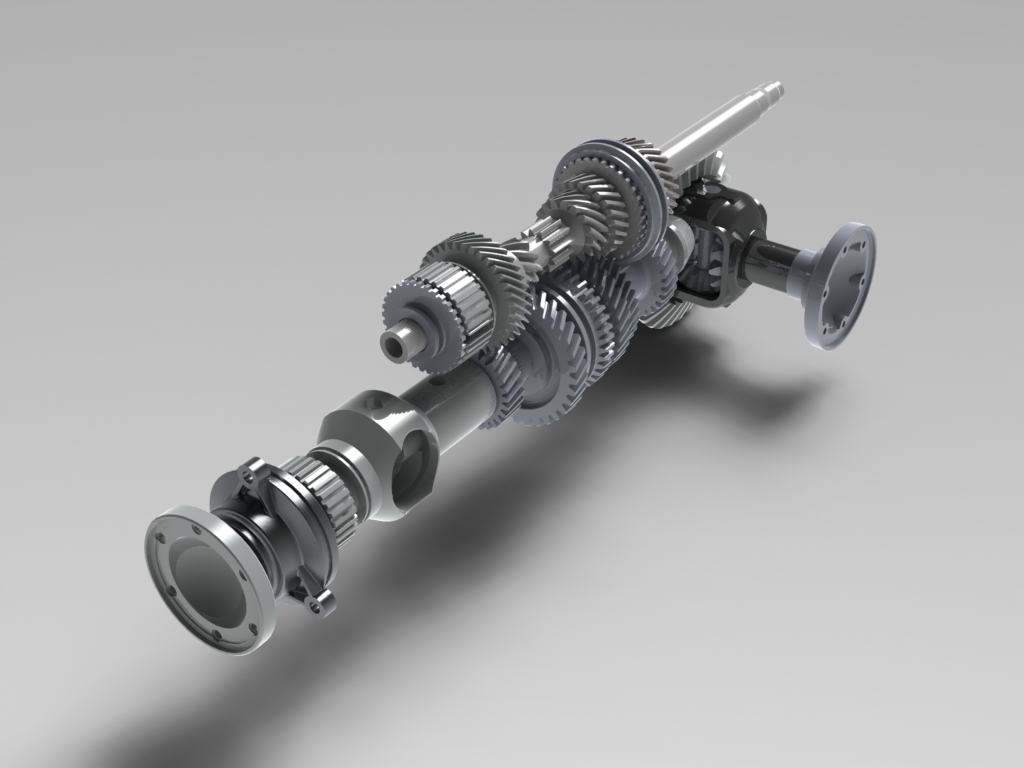 奥迪Quattro 016差速器变速箱3D图纸 INVENTOR设计 附IGS